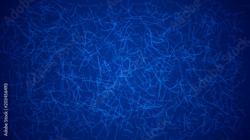 Abstract light background of curves or scratches in blue colors.