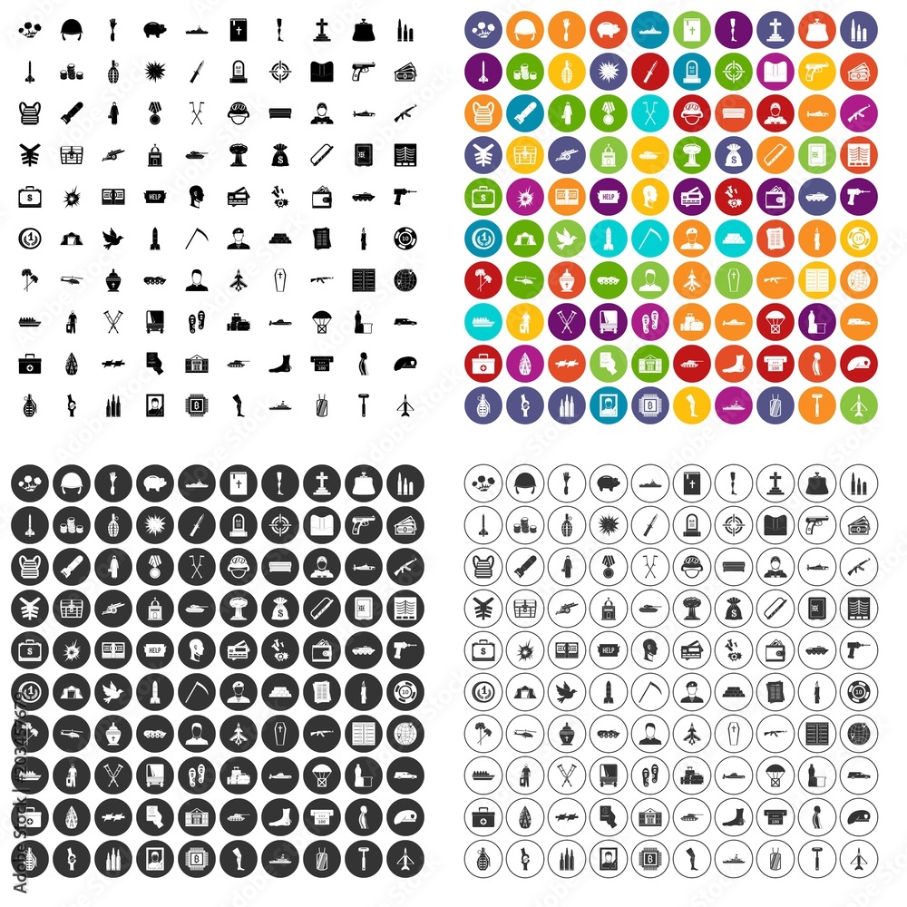 100 war crimes icons set vector in 4 variant for any web design isolated on white 100 war crimes icons set vector in 4 variant for any web design isolated on white