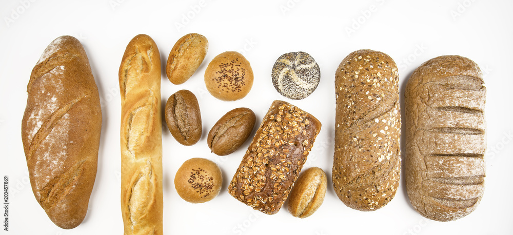 Different kinds of breads