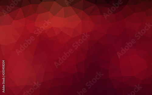 Dark Red vector gradient triangles texture.