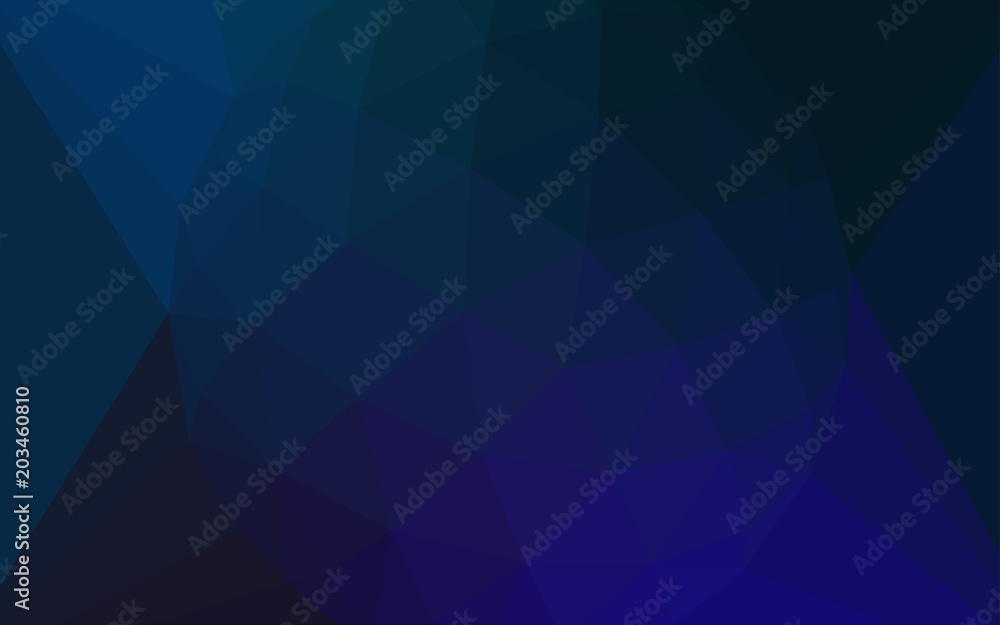 Dark BLUE vector low poly texture with a diamond. Dark BLUE vector low poly texture with a diamond.
