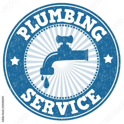 Plumbing grunge rubber stamp
