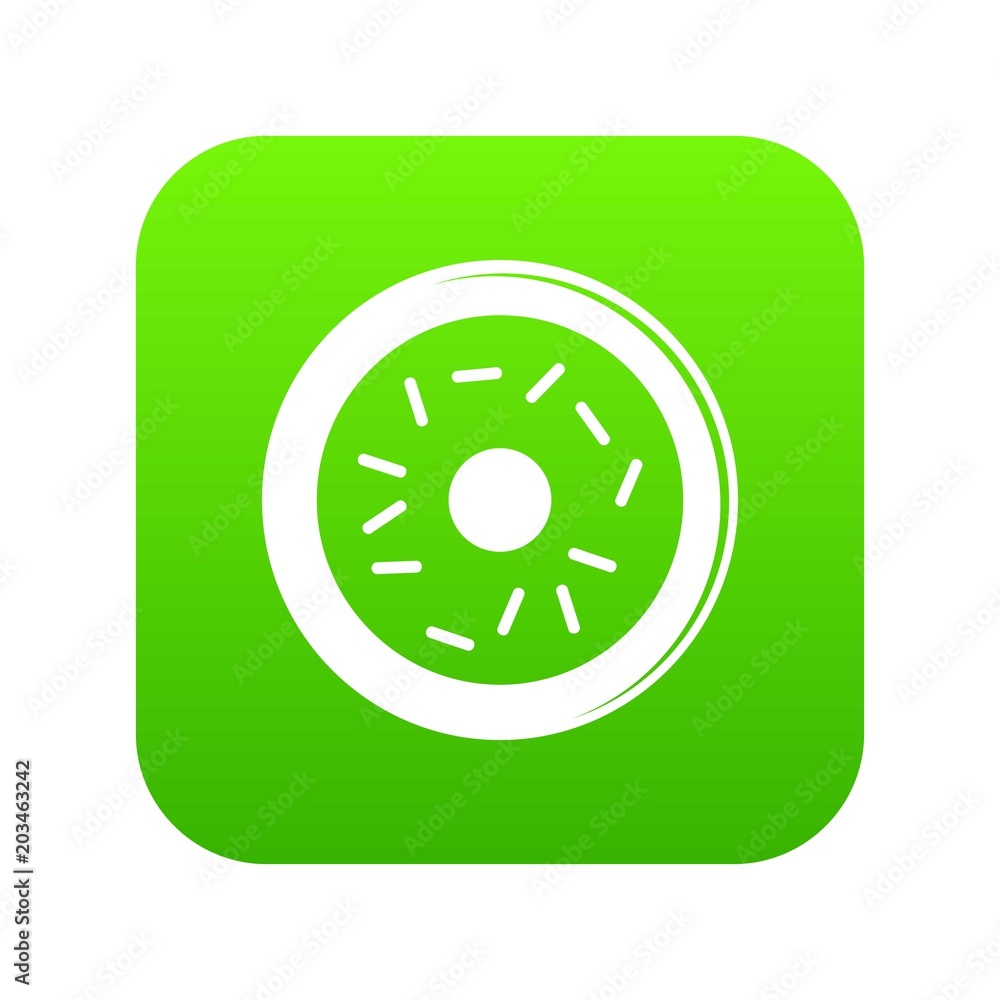 Donut icon green vector isolated on white background Donut icon green vector isolated on white background