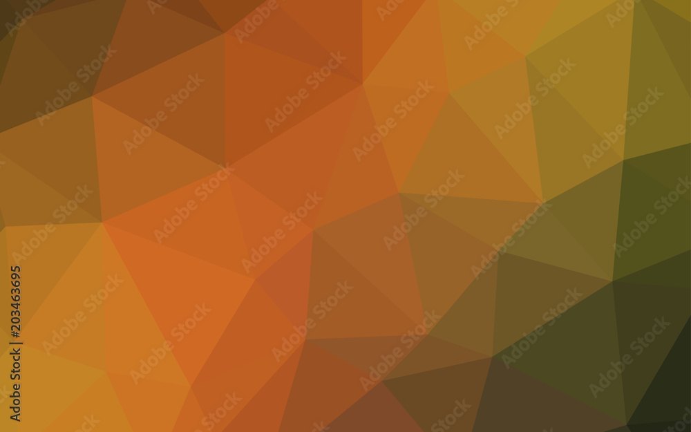 Obraz premium Dark Green, Yellow vector triangle mosaic cover.