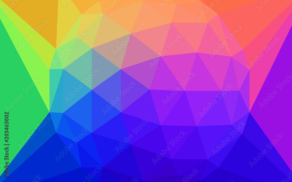 Obraz premium Dark Multicolor vector abstract polygonal background with a gem in a centre.