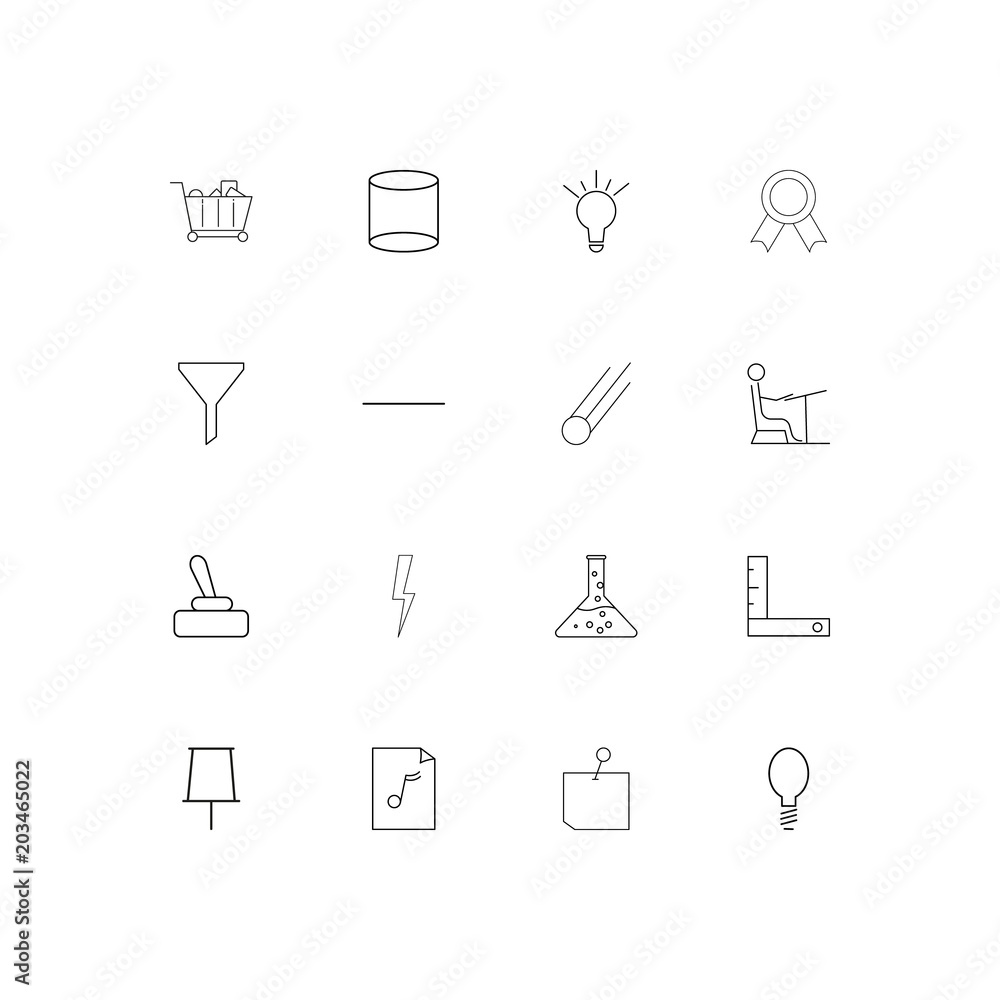 Education And Science linear thin icons set. Outlined simple vector icons Education And Science linear thin icons set. Outlined simple vector icons