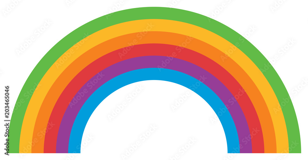 Obraz premium Rainbow icon multicolored ribbon