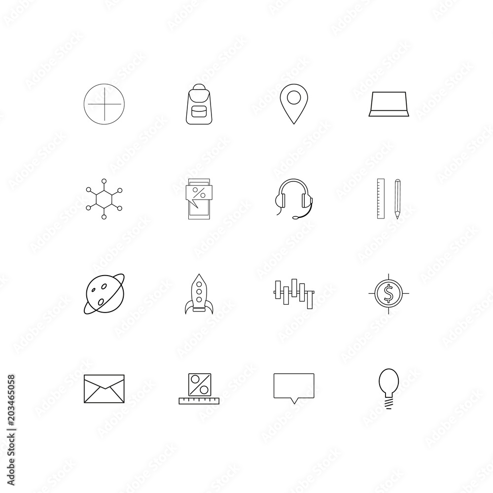 Education And Science linear thin icons set. Outlined simple vector icons Education And Science linear thin icons set. Outlined simple vector icons
