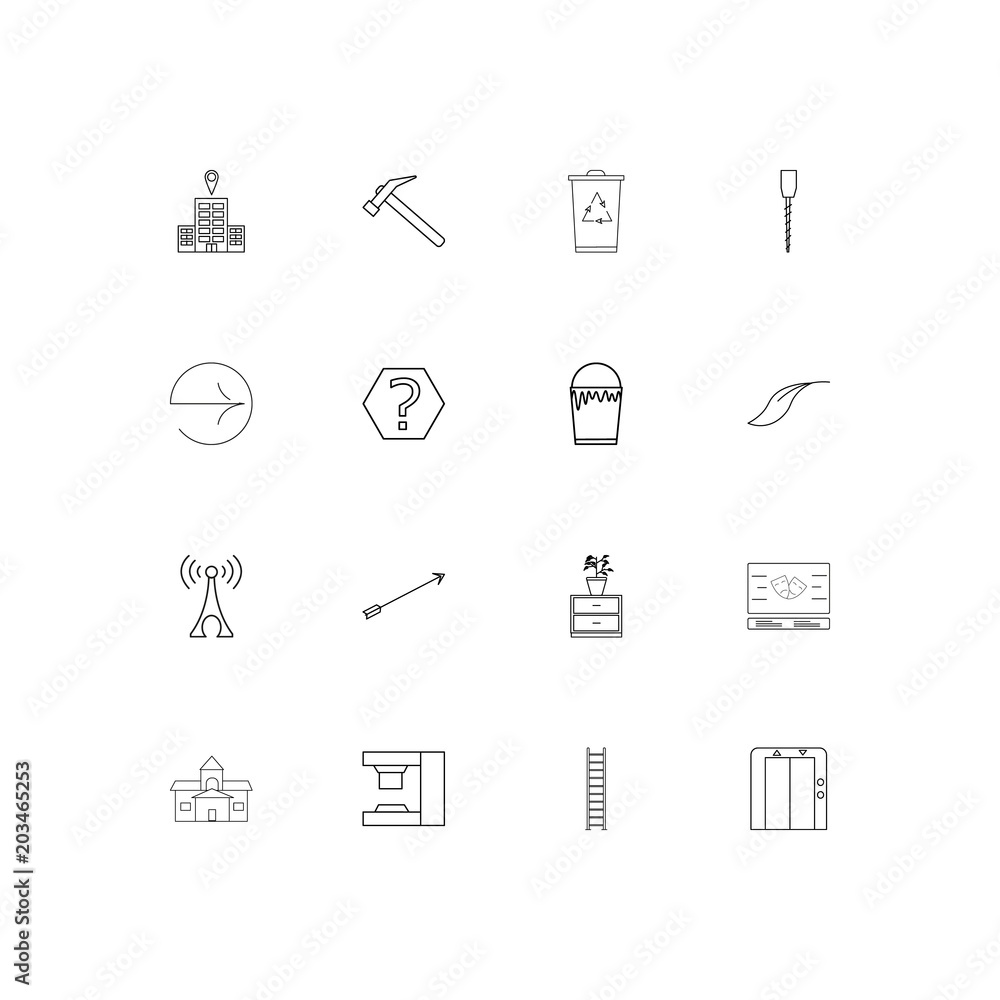 Industry linear thin icons set. Outlined simple vector icons Industry linear thin icons set. Outlined simple vector icons