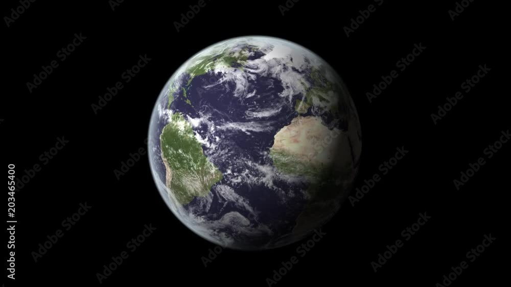 Realistic Earth Rotating 2 on Transparent Background Realistic Earth Rotating 2 on Transparent Background