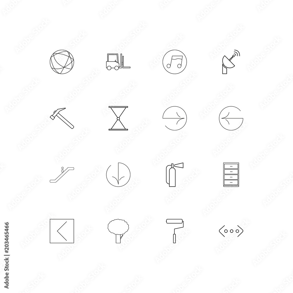 Industry linear thin icons set. Outlined simple vector icons Industry linear thin icons set. Outlined simple vector icons