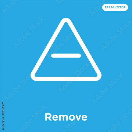 Remove icon isolated on blue background