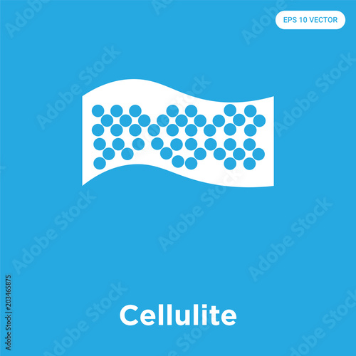 Cellulite icon isolated on blue background