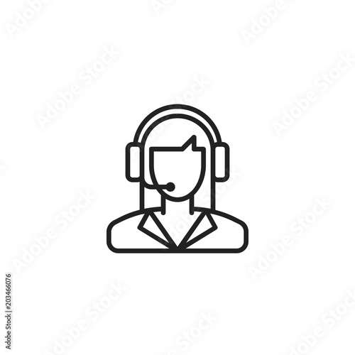 Plakat operator woman icon