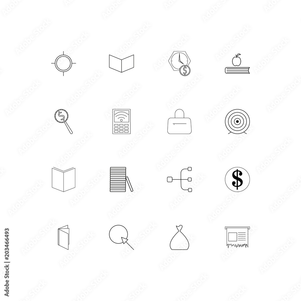Banking, Finance And Money linear thin icons set. Outlined simple vector icons Banking, Finance And Money linear thin icons set. Outlined simple vector icons
