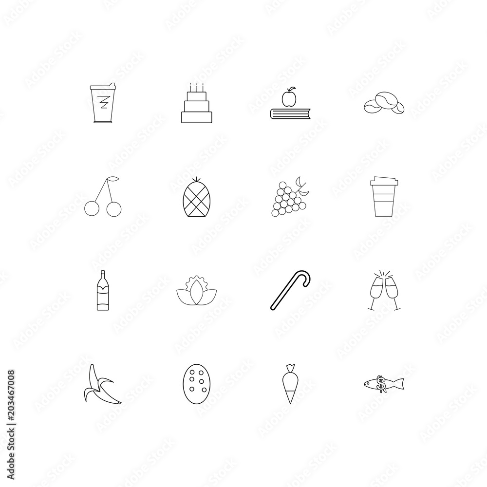 Food And Drink linear thin icons set. Outlined simple vector icons Food And Drink linear thin icons set. Outlined simple vector icons
