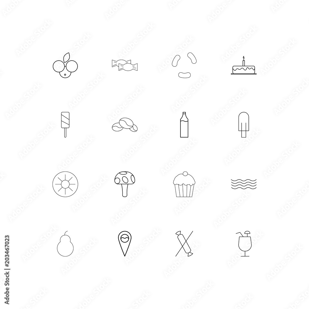 Food And Drink linear thin icons set. Outlined simple vector icons Food And Drink linear thin icons set. Outlined simple vector icons