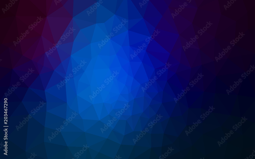 Dark BLUE vector abstract polygonal template. Dark BLUE vector abstract polygonal template.
