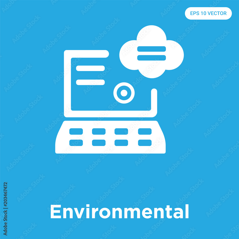Environmental icon isolated on blue background Environmental icon isolated on blue background