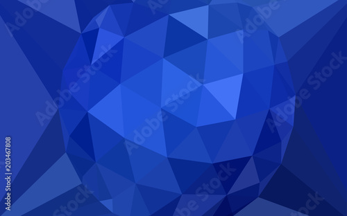 Fototapeta Naklejka Na Ścianę i Meble -  Light BLUE vector polygon abstract backdrop with a gem in a centre.