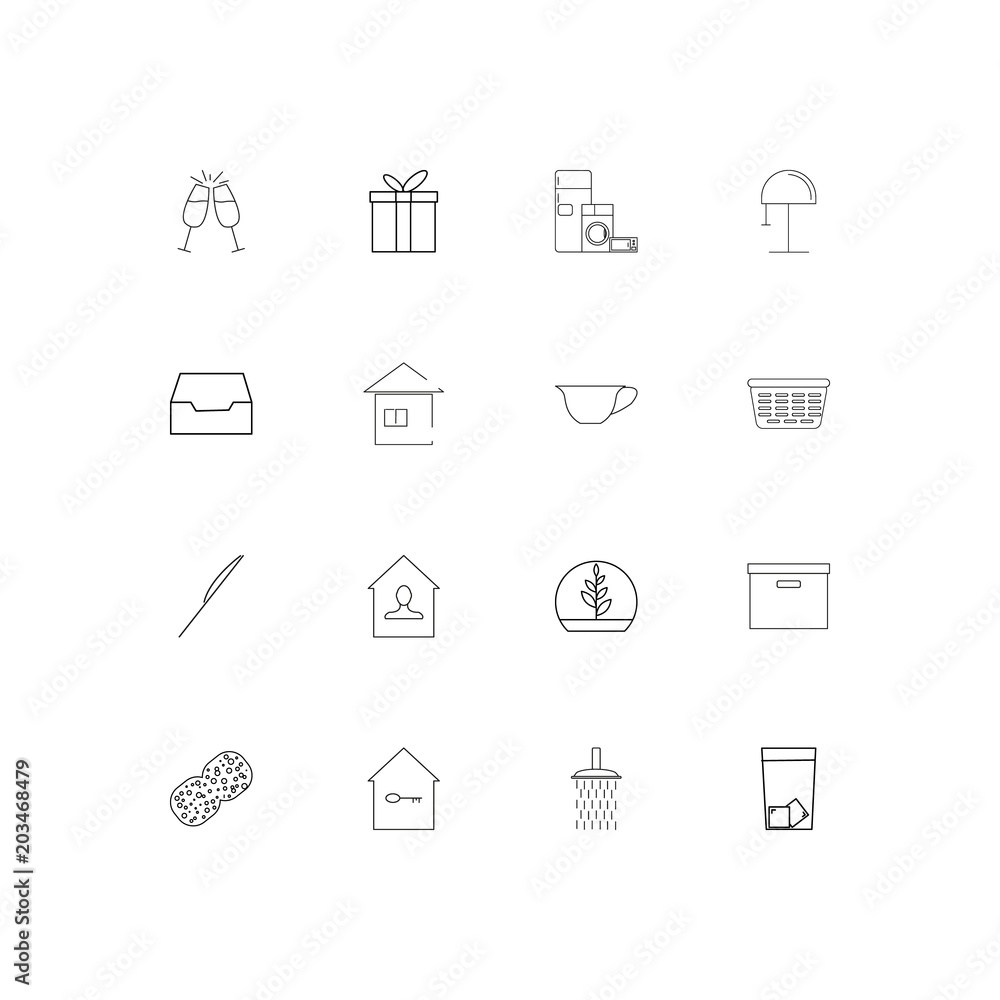 Home Appliances linear thin icons set. Outlined simple vector icons Home Appliances linear thin icons set. Outlined simple vector icons