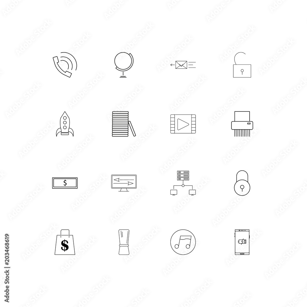 Web linear thin icons set. Outlined simple vector icons Web linear thin icons set. Outlined simple vector icons