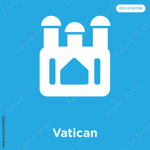 Vatican icon isolated on blue background