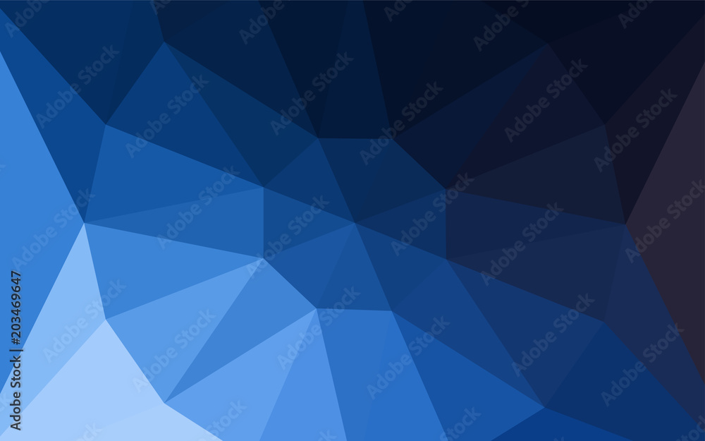 Obraz premium Dark BLUE vector shining triangular cover with a gem in a centre.