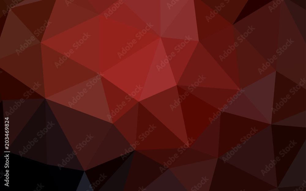 Dark Red vector abstract polygonal template. Dark Red vector abstract polygonal template.