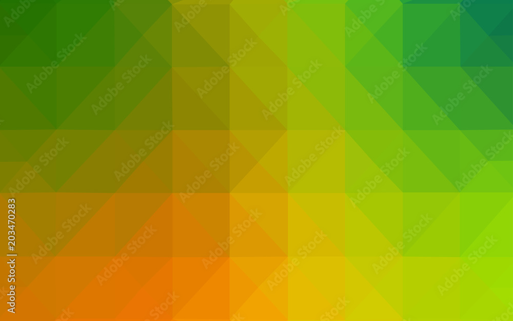 Light Green, Yellow vector polygonal background. Light Green, Yellow vector polygonal background.