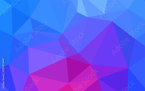 Light Pink, Blue vector shining triangular layout.