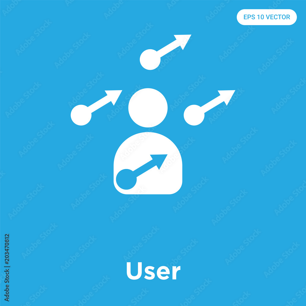 User icon isolated on blue background User icon isolated on blue background