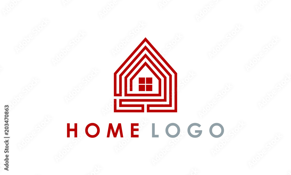 Fototapeta premium line home vector