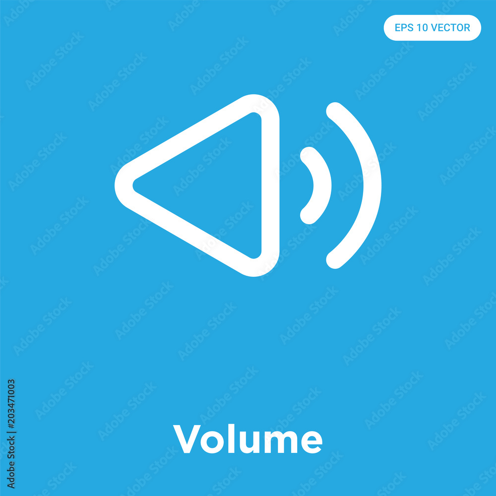 Volume icon isolated on blue background Volume icon isolated on blue background