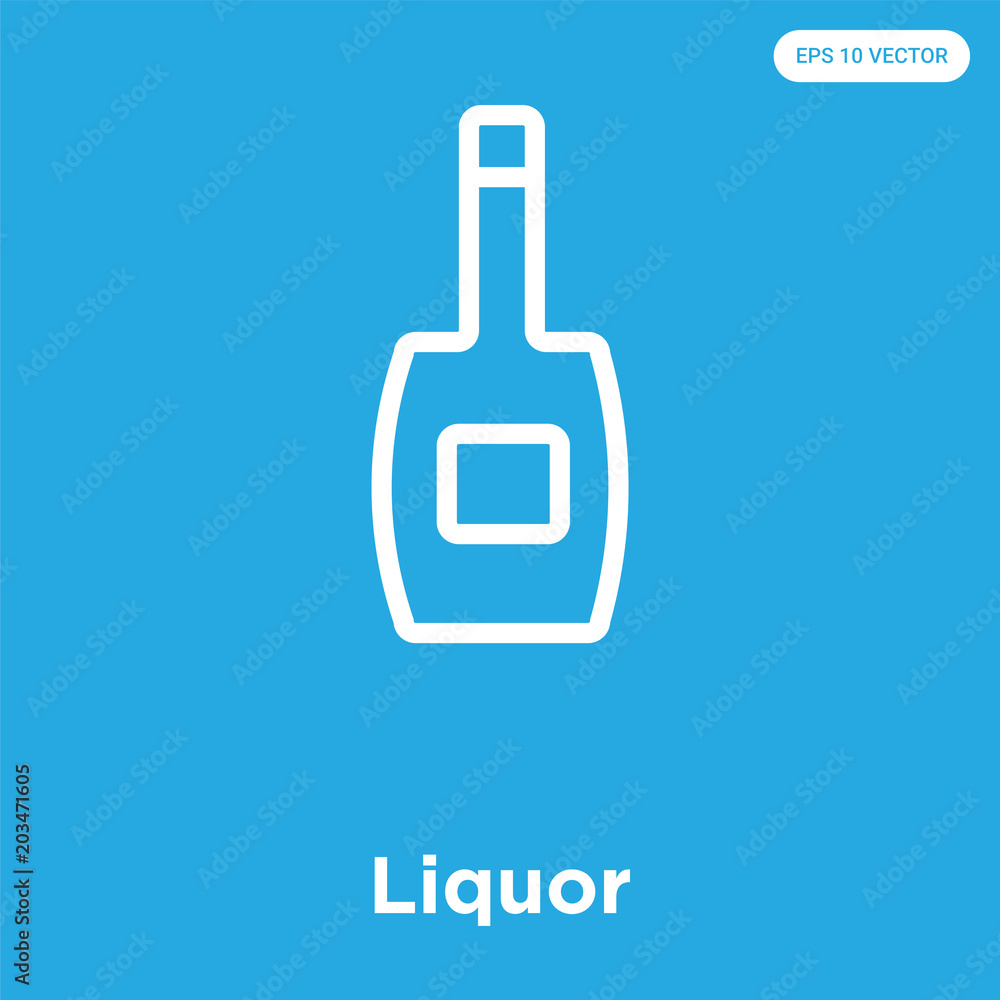 Liquor icon isolated on blue background