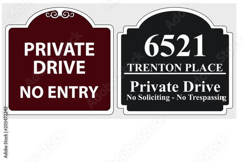  Set of Trespassing sign. easy to modify