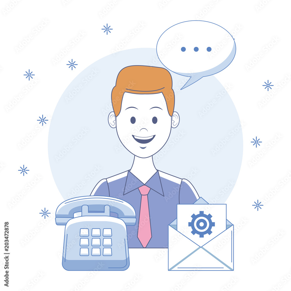 Customer service agent concept cartoon vector illustration graphic design Customer service agent concept cartoon vector illustration graphic design
