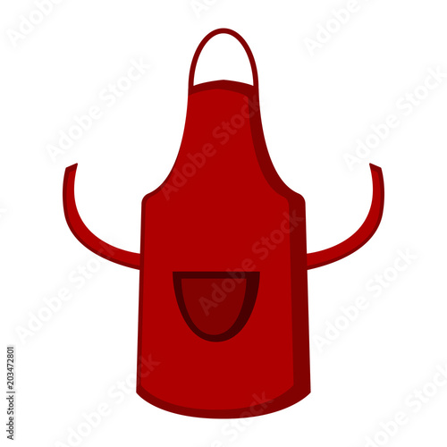 Isolated kitchen apron icon
