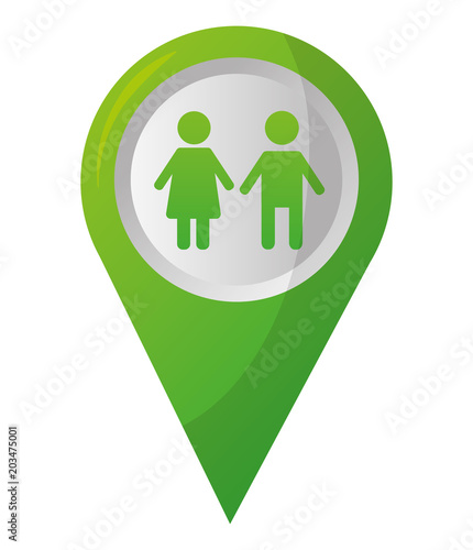 school zone pointer gps navigation location image vector illustration