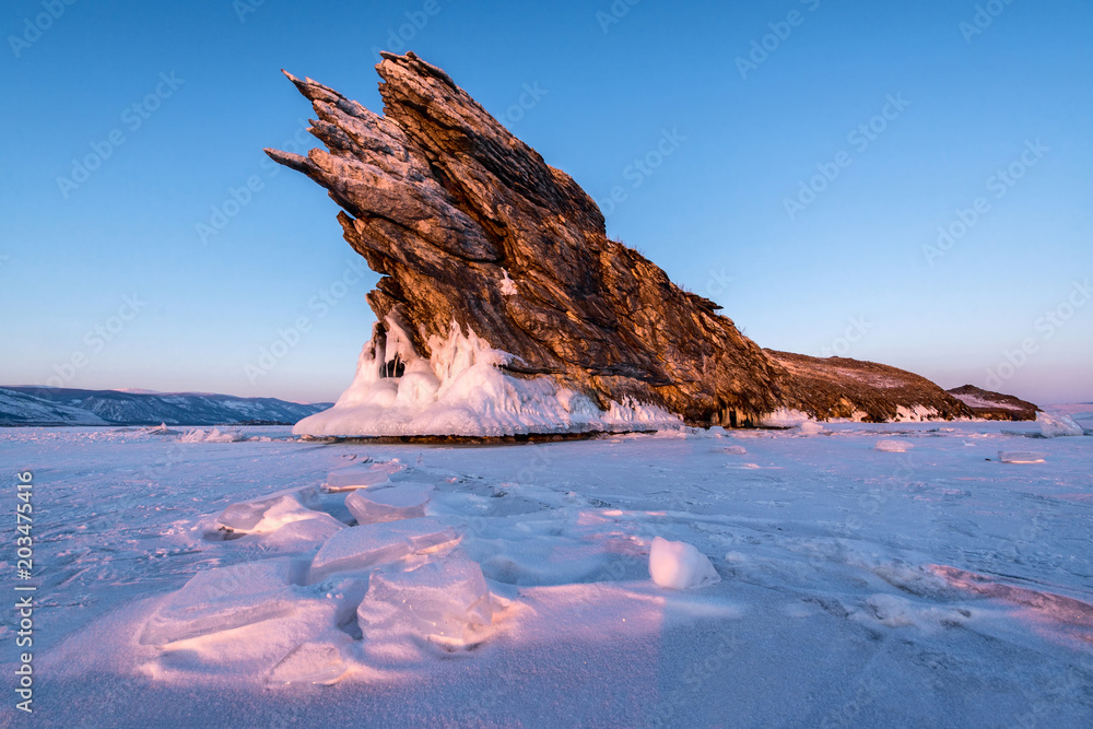 View of Ogoy Island on Lake Baikal