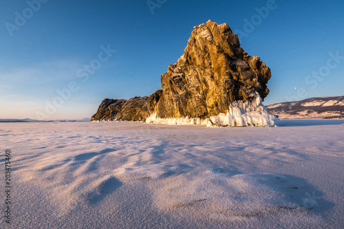 View of Oltrek Island on Lake Baikal photo