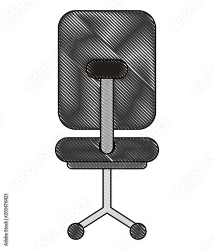 office chair furniture wheels image vector illustration drawing