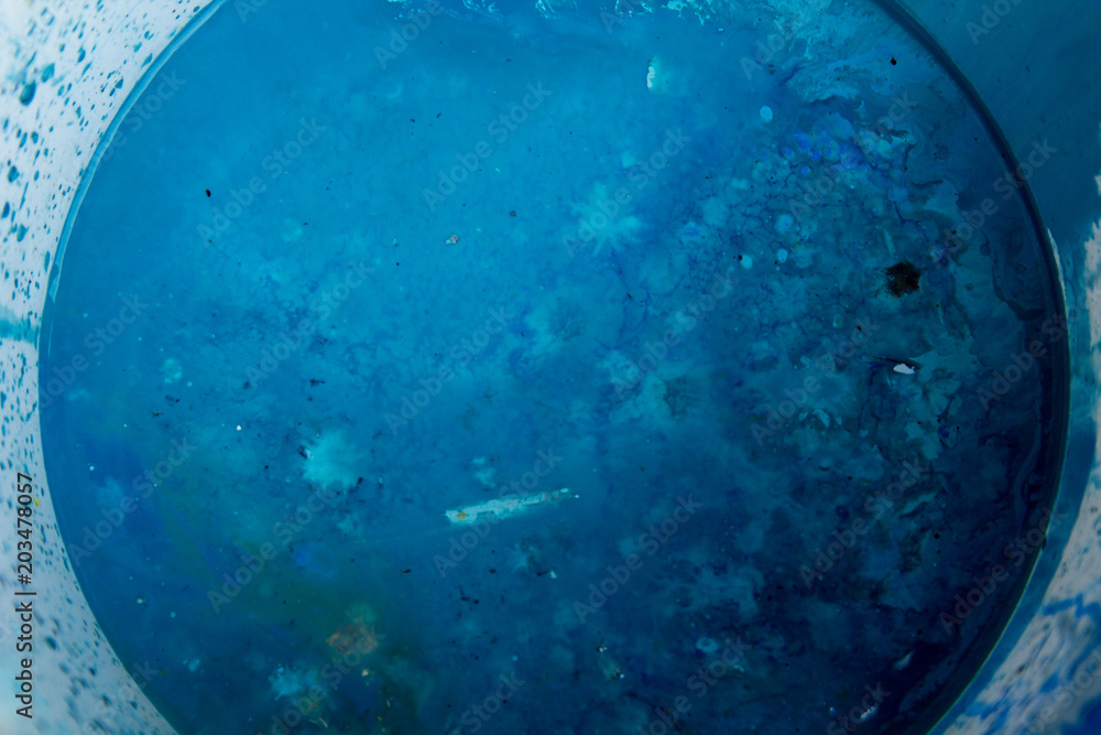 Obraz premium Top shot of heterogeneous blue paint