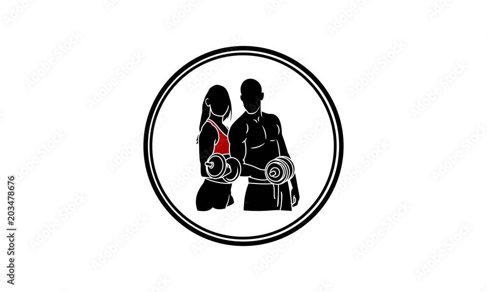 Physical Fitness, Sport Gym Logo Physical Fitness, Sport Gym Logo