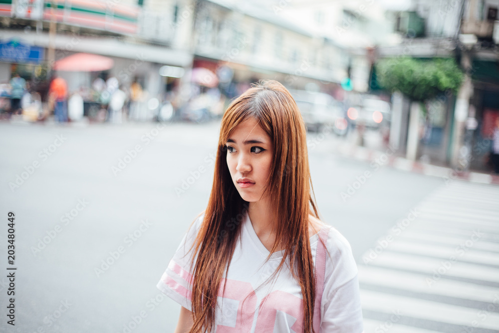 Beauty Girl In China Town