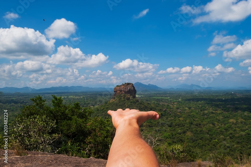 View on Sigiriya Rock Lion Rock . photo