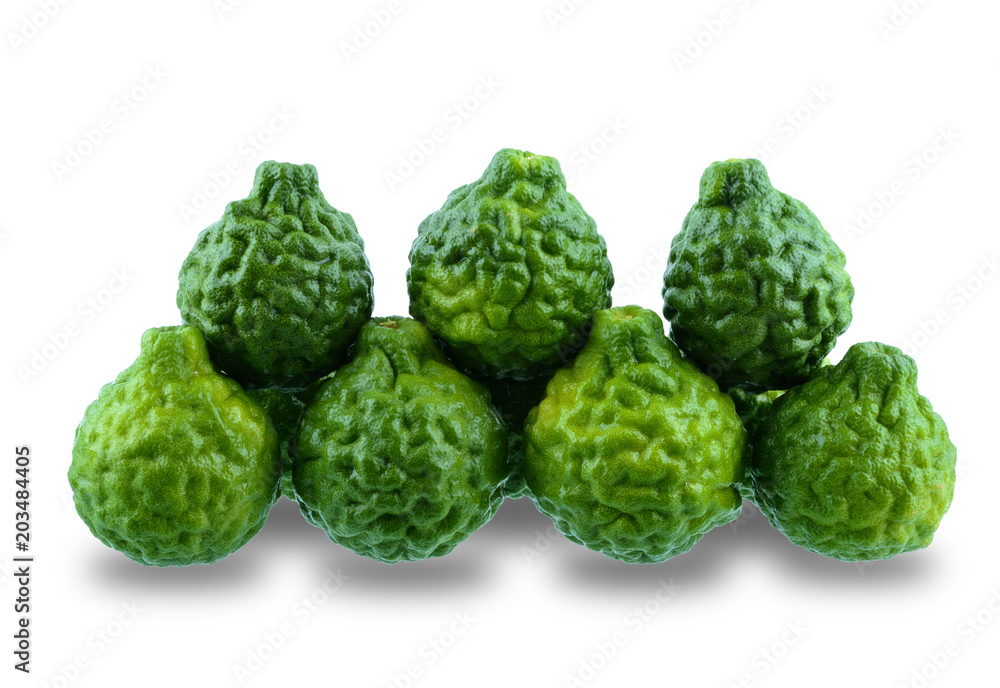 Fototapeta premium fresh bergamot fruit isolated on white background