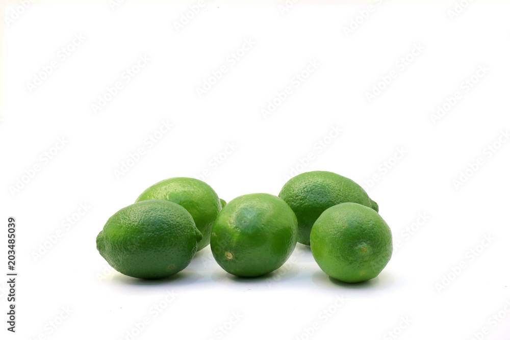 Tropical fresh and delicious lime objects Tropical fresh and delicious lime objects