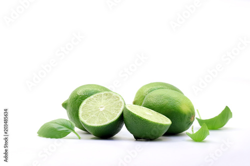 Tropical fresh and delicious lime objects