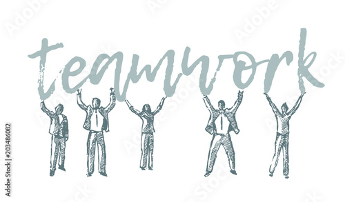 Business concept people teamwork spirit vector